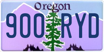 OR license plate 900RYD