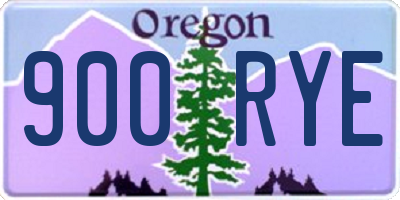 OR license plate 900RYE