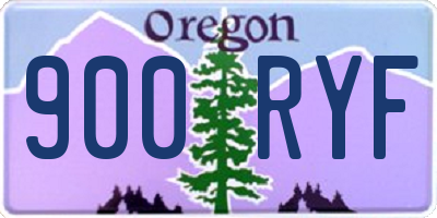 OR license plate 900RYF