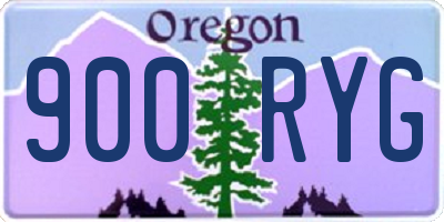 OR license plate 900RYG