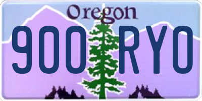OR license plate 900RYO