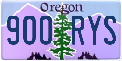 OR license plate 900RYS
