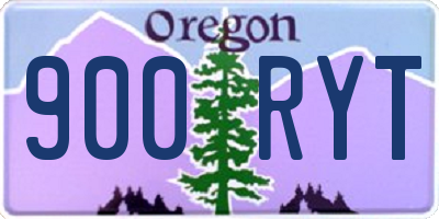 OR license plate 900RYT