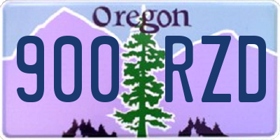 OR license plate 900RZD