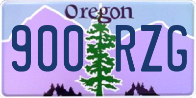 OR license plate 900RZG
