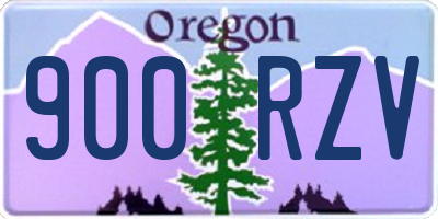 OR license plate 900RZV
