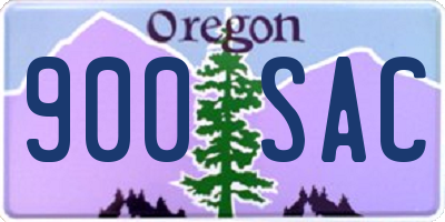OR license plate 900SAC