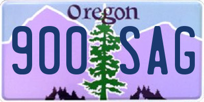 OR license plate 900SAG