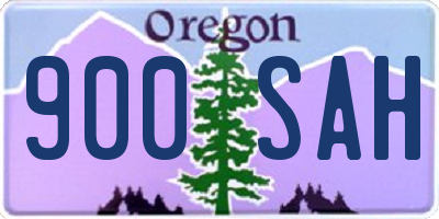 OR license plate 900SAH