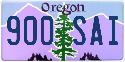 OR license plate 900SAI