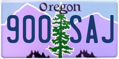 OR license plate 900SAJ