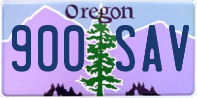 OR license plate 900SAV