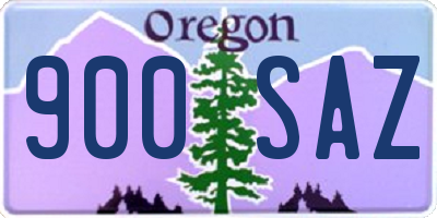 OR license plate 900SAZ