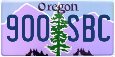 OR license plate 900SBC
