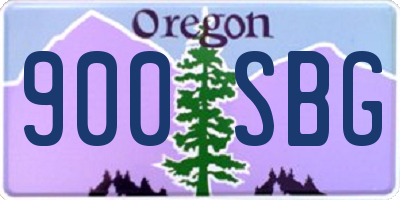 OR license plate 900SBG