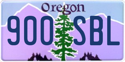 OR license plate 900SBL