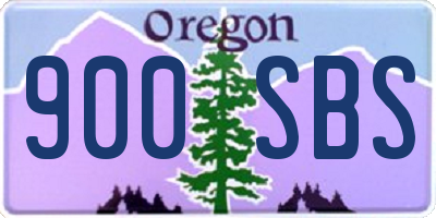 OR license plate 900SBS