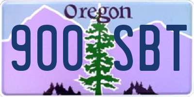 OR license plate 900SBT