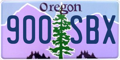 OR license plate 900SBX