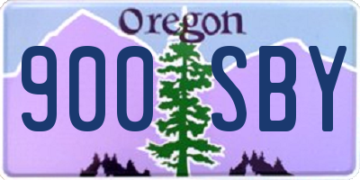 OR license plate 900SBY