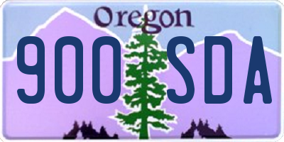 OR license plate 900SDA
