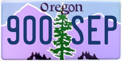 OR license plate 900SEP