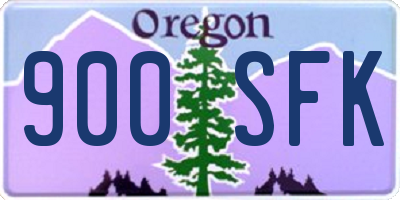 OR license plate 900SFK