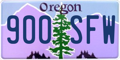 OR license plate 900SFW