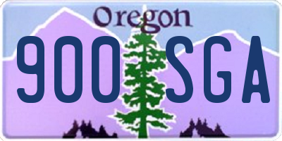OR license plate 900SGA