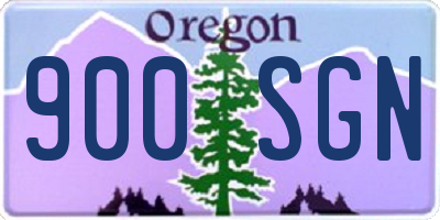 OR license plate 900SGN
