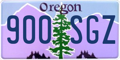 OR license plate 900SGZ