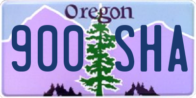 OR license plate 900SHA