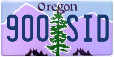 OR license plate 900SID