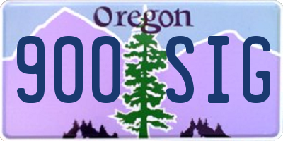 OR license plate 900SIG