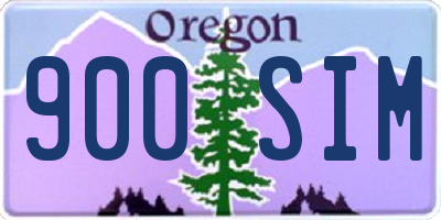 OR license plate 900SIM