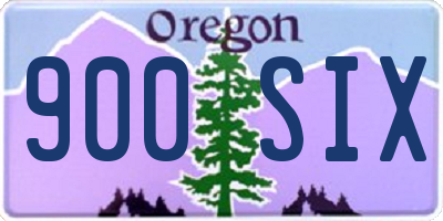 OR license plate 900SIX
