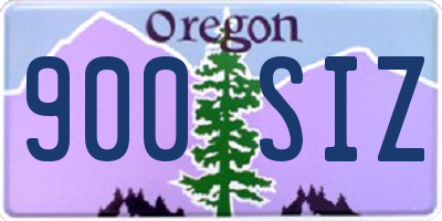 OR license plate 900SIZ