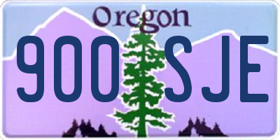 OR license plate 900SJE