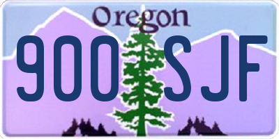 OR license plate 900SJF
