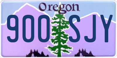 OR license plate 900SJY