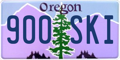 OR license plate 900SKI