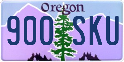 OR license plate 900SKU