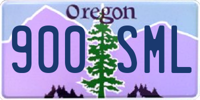 OR license plate 900SML
