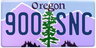 OR license plate 900SNC