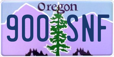 OR license plate 900SNF