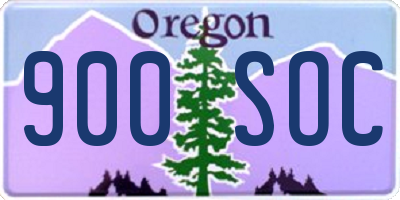 OR license plate 900SOC