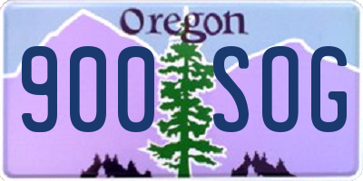 OR license plate 900SOG