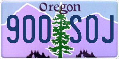 OR license plate 900SOJ