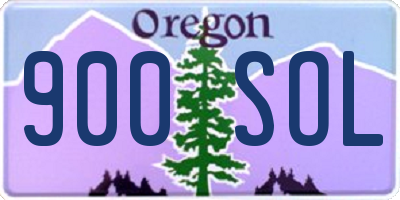 OR license plate 900SOL