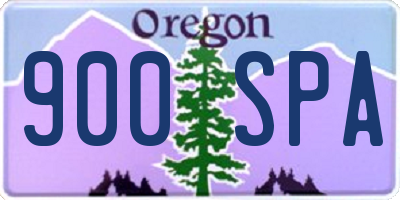 OR license plate 900SPA